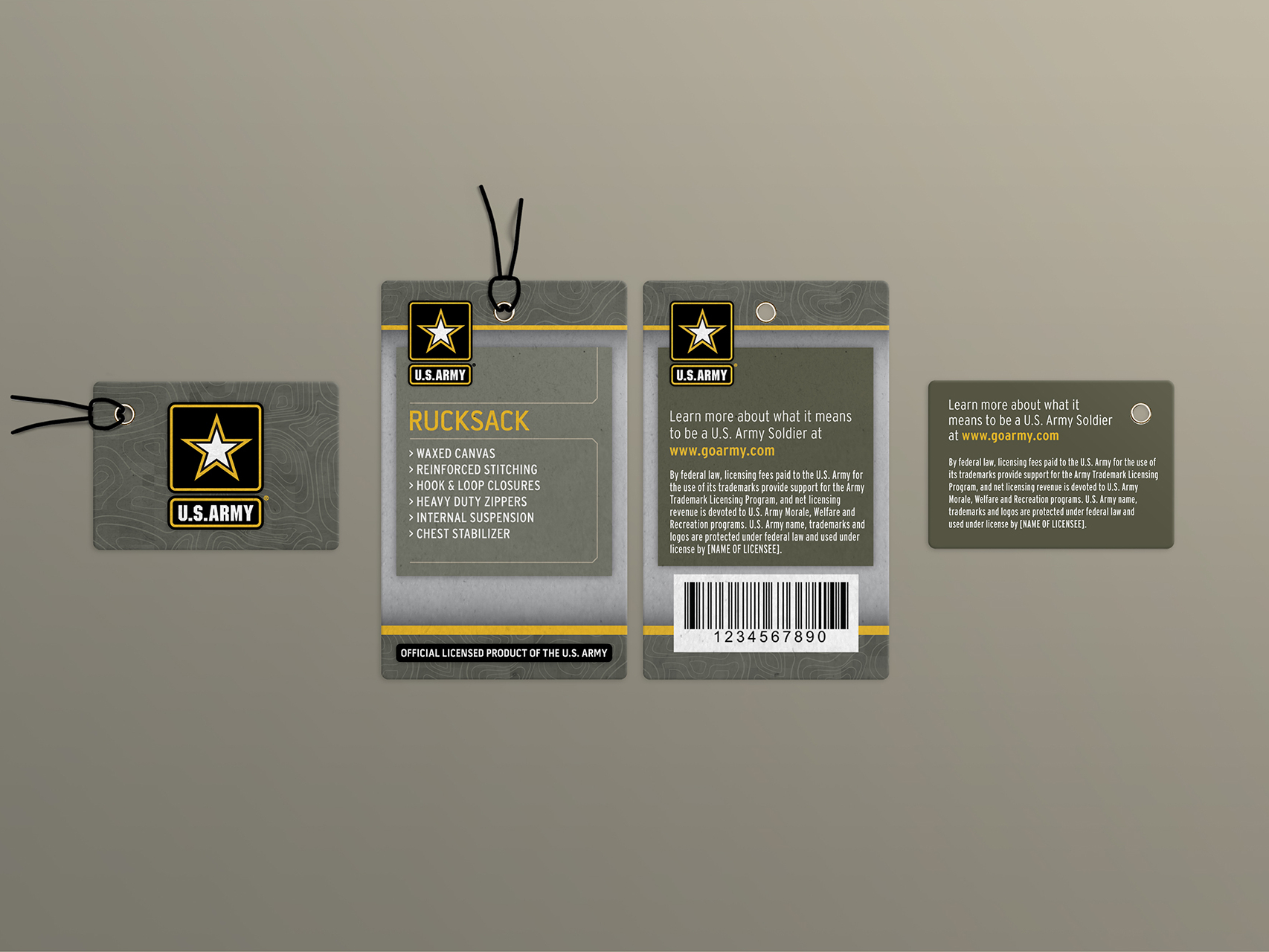 U.S. Army Rucksack Hang Tags